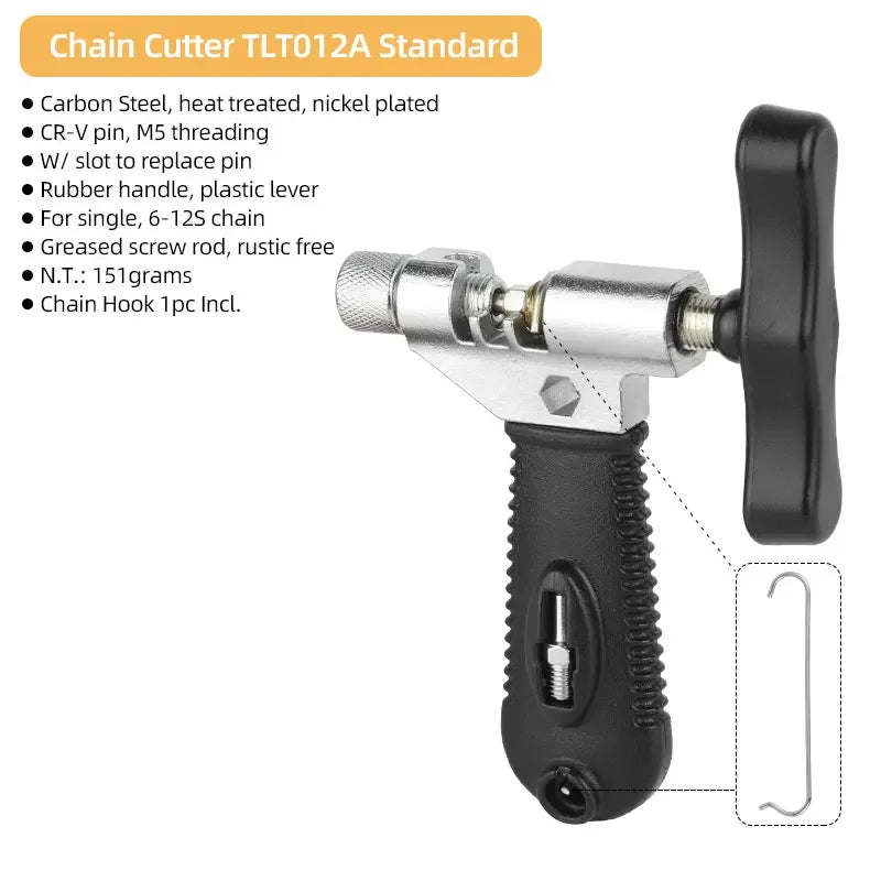 6 7 8 9 10 11 12 Speed Bicycle Chain Breaker W/ Spare Pin N Hook Universal Mtb Chain Cutter Install Remove Tool CM World