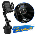 Universal 360° Car Cell Phone Stand Cup Holder Stand Drink Bottle Long Mount Support Smartphone Mobile Phone Bracket Accessories CM World