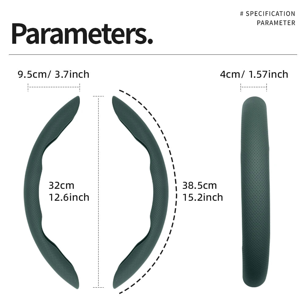 Suitable for Suzuki Breathable Hole Leather Steering Wheel Cover Segmented Quick Release Design Anti-Slip and Durable Swift 2011 Sx4 Grand Vitara Jimny Solio S-Cross Alto Liana Baleno 2013 Zc32S Sport Ly Accessories Ciaz CM World