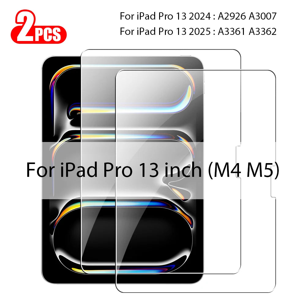Tempered Glass For Ipad Pro 13 M5 M4 2025 12.9 Air 11 5 4 3 2 M3 M2 Screen Protector A16 10 9 9th 10th Generacion Mini 7 6 Film Car Mobile World