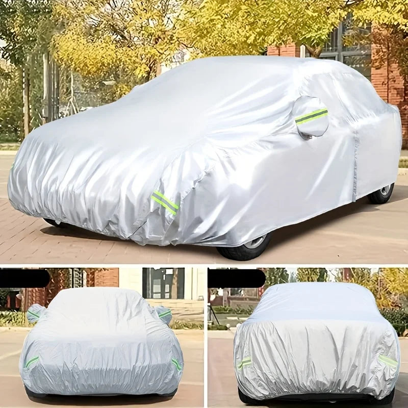 Car Cover Outdoor Protection Exterior Sun Snow UV Covers SUV Sedan Auto Sunshade Dustproof Waterproof Black Silver Car Mobile World