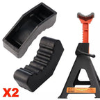2pcs Rubber Jack Stand Pad Car Slotted Lift Jack Stand Rubber Pad Floor Adapter Frame Rail Pinch Lifting Repair Tools Universal CM World