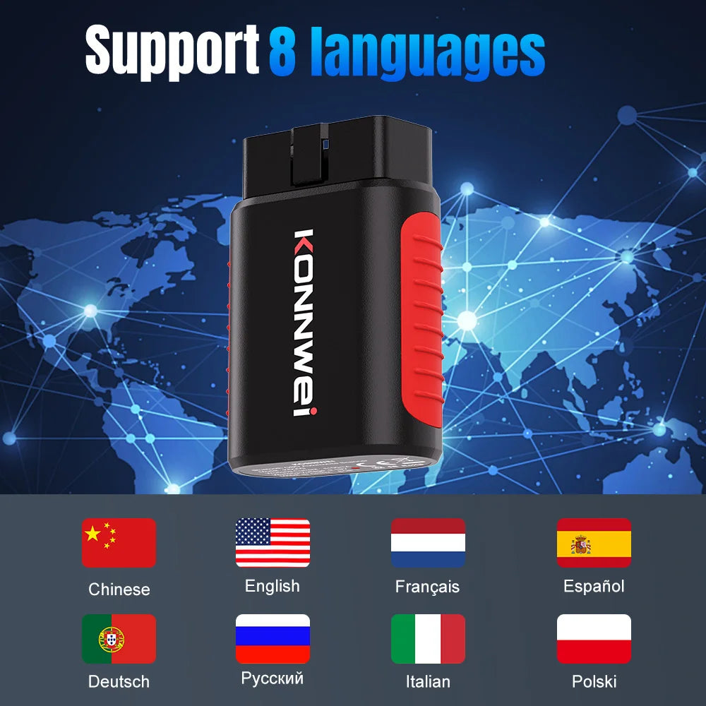 2026 KONNWEI KDIAG Full System Auto Scanner Reset SAS EPB Service ECU Programmer OBD OBD2 Car Diagnostic Tool pk Thinkdiag MINI Car Mobile World