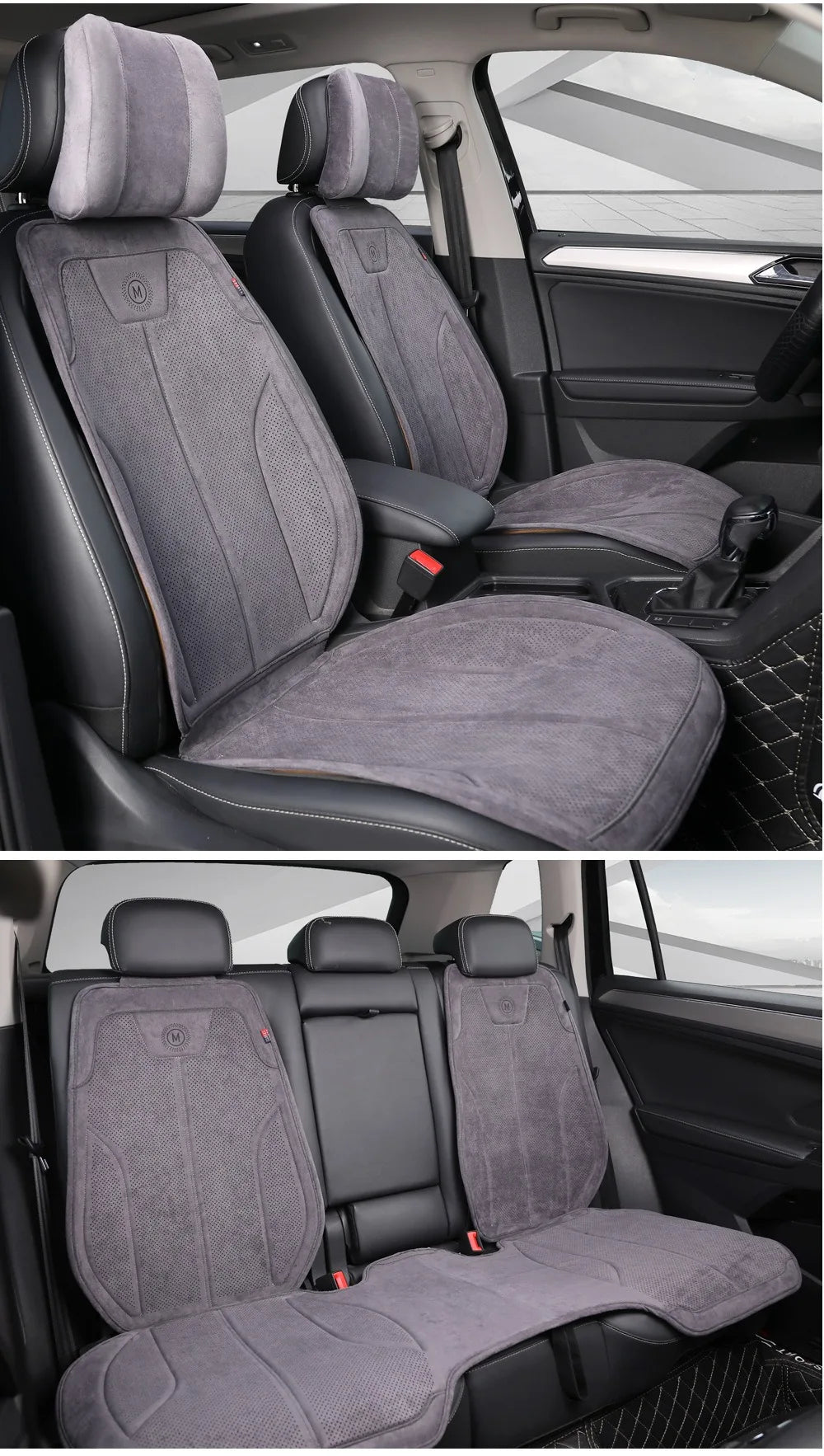 Luxury Suede Universal Car Seat Cover Seat Covers for Cars Full Set Latex Cotton Car Cushion Auto Accessories Car Seat Protector CM World