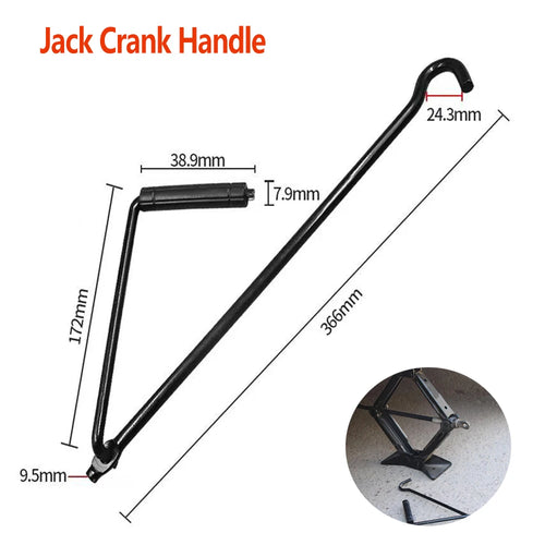 1 Pcs Car Jack Hand Crank Wheel Spanner Handle for Scissor Car Lift Universal Thickened Steel Durable Jack Wrench CM World