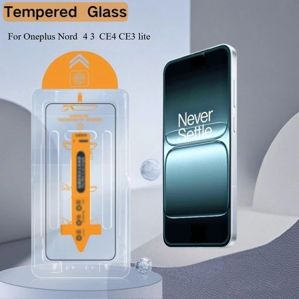 2Pcs One Click Easy Past Tempered Glass For Oneplus Nord 4 3 CE4 Lite Premium Dust Free Screen Protector Nord CE3 Lite Glass Car Mobile World