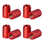 4Pcs Knurling Style Tire Valve Cap Aluminum Silver Car Tire Valve Stems Cap Tire Wheel Stem Air Valve Cap tire valve caps CM World