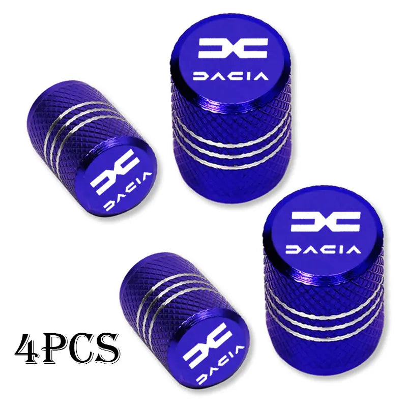For Dacia Duster Logan Sandero Lodgy Dokker Stepway Mcv 2 Solenza La 4Pcs Metal Car Tire Valve Caps Wheel Dust Cover Accessories CM World