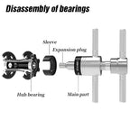 LEBYCLE Hub Bearing Removal Tool for MTB/Road Bike Front/Rear Wheels, Bicycle Hub Base Repair Tool with Durable Alloy Adapters CM World