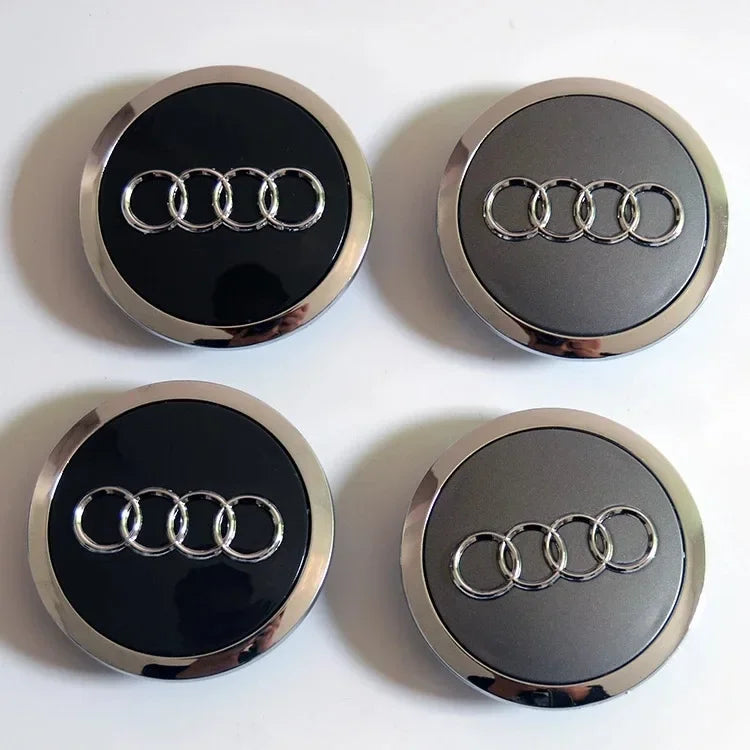 Audi 4pcs 60mm 61mm 68mm 69mm 123mm Car Styling Wheel Center Cap Hub Covers Badge for Audi A3 A4 A5 A6 A7 A8 S4 S6 Sticker CM World