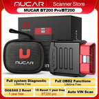 MUCAR BT200/BT200 Pro OBD2 Bluetooth Diagnostic Tool Full System Diagnose Oil SAS 15 Reset OBD 2 Scanner for All Car Code Reader CM World
