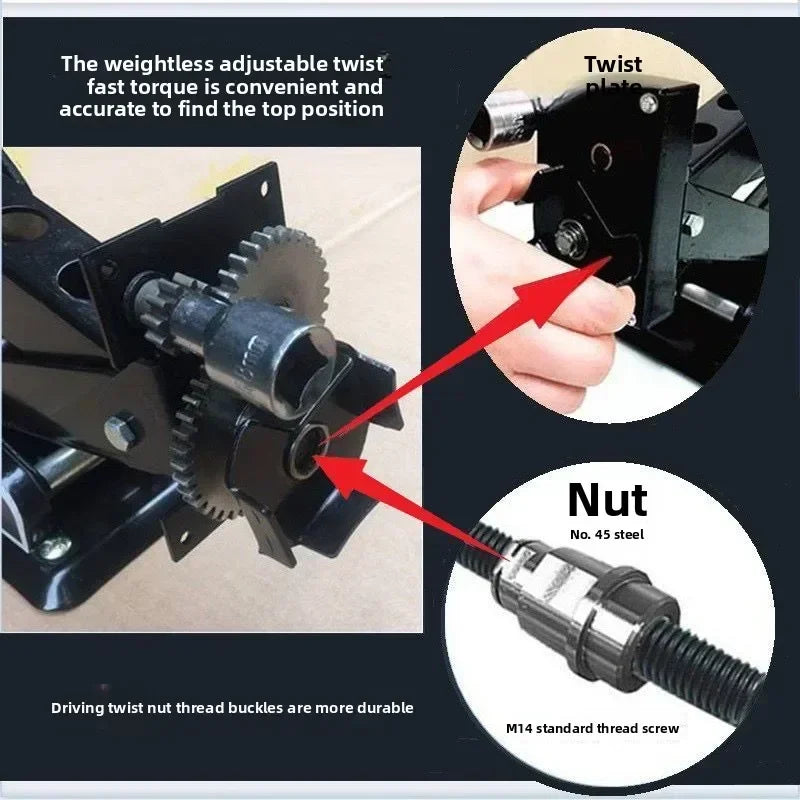 Durable  Electric Jack Hand Crank Multi-function Tire Change Lifting Tool Labor-saving Jack for Horizontal Car