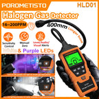 POROMETISTO HLD01 Halogen Gas Leak Detector Level/Audio/Visual Alarms LED Light R134a R22 R12 High Sensitivity Gas Sensor Test CM World