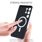 For Samsung Galaxy S25Ultra Magsafe Case S25 S24 S23 Ultra FE S26 S22 Plus A56 A36 A17 Soft Silicone Magnetic Phone Back Cover
