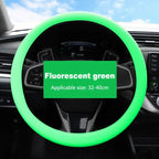 Non-Slip Silicone Steering Wheel Cover Summer Breathable Elastic Universal Fit 38cm Car Steering Wheel Protector Accessory