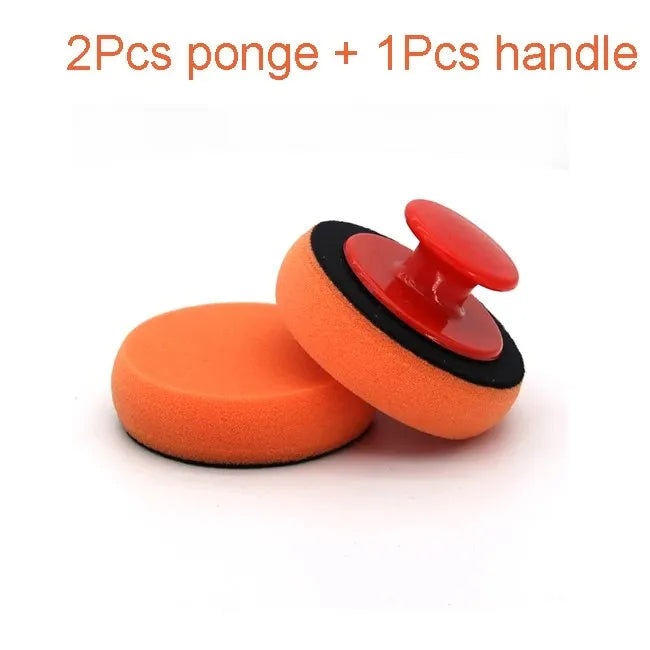 4 Inch Car Wax Applicator Pads Set with Red Handle Soft Sponge Applicators Foam Wax Pad for Polishing and Cleaning Cars CM World
