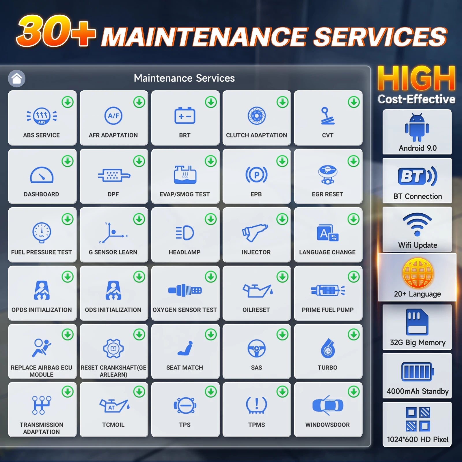 TPMS Programming Relearn Bidirectional OBD2 Scanner FOXWELL NT809TS Full System 30 Plus Resets Auto Car Diagnostic Code Reader Car Mobile World