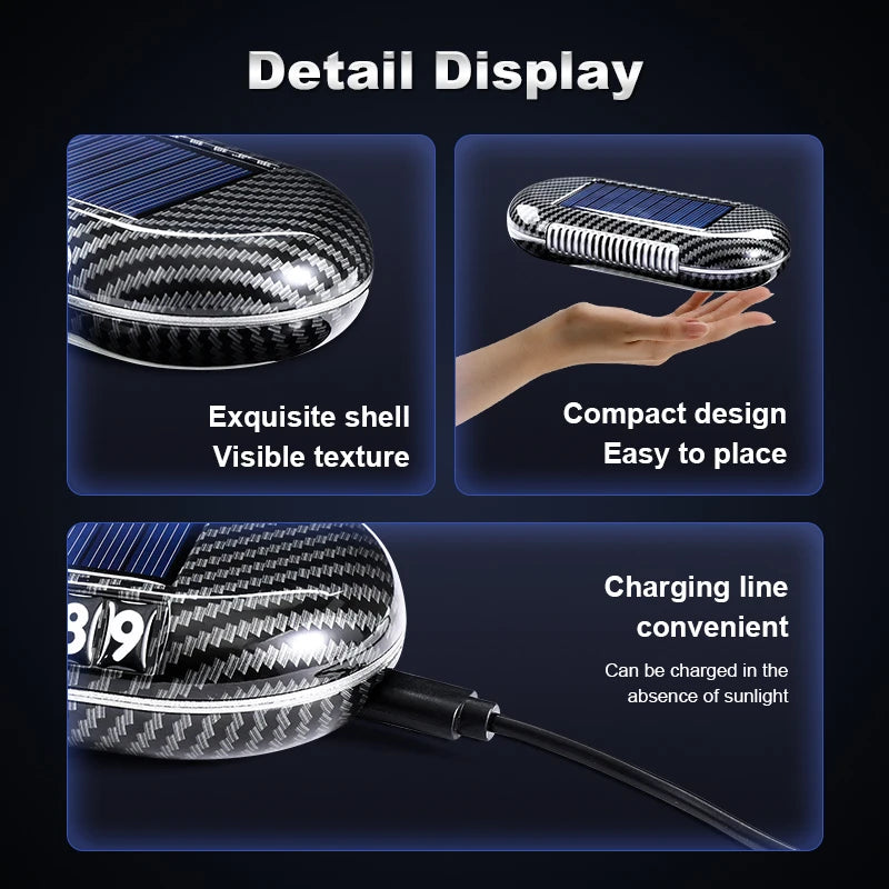 1pc solar air purifier, built-in sensor, used in the car, purifies air, clean air, fresh air, purification generator, intelligen Car Mobile World