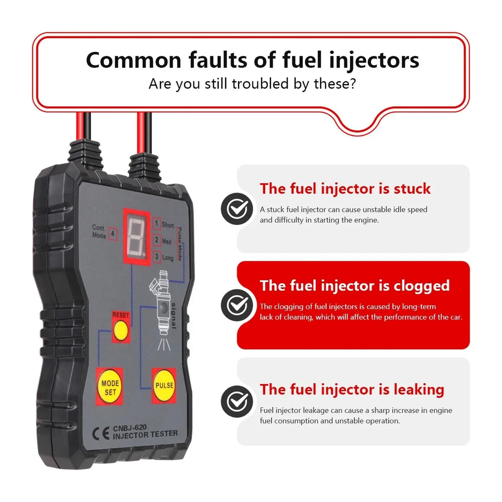 Newest Fuel System Scan Tool Automotive Cleaning Tool Kit Injector Flush Cleaner Car Fuel Injector Tester Portable 4 Pluse Mode CM World