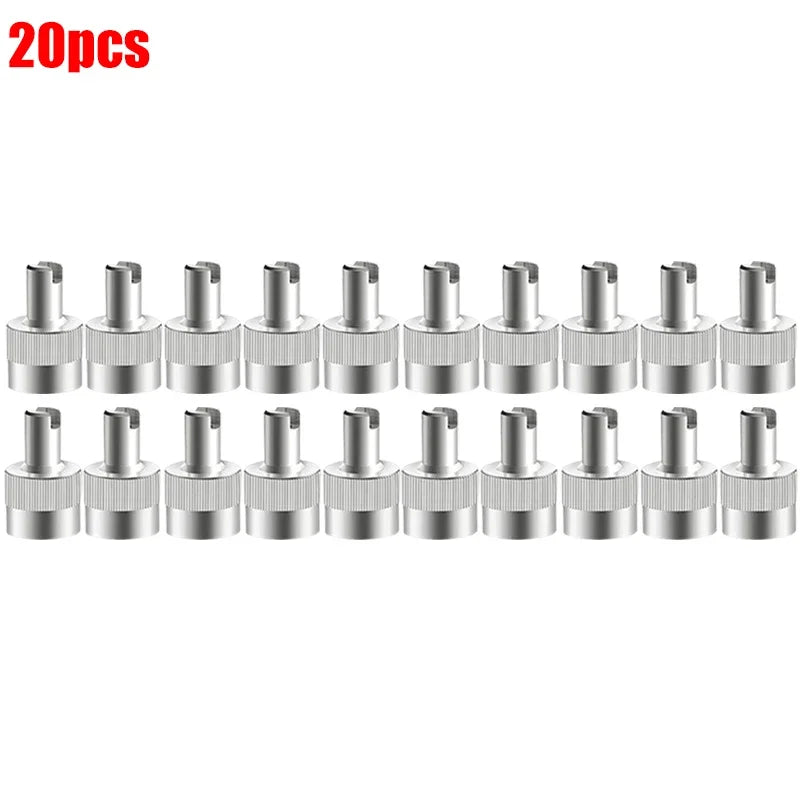 40-10PCS Tire Valve Stem Cap Full Copper Slotted Head Stem Cover with Core Removal Tool Wheel Valve Covers for Auto Motorcycle