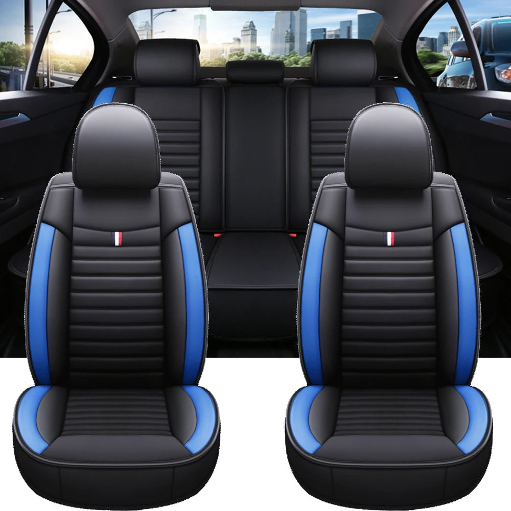 Full Coverage Universal Style Pu Leather Car Seat Covers for Kia Soul A3 A8L Audi Q3 Sportback BMW X3 F25 X1 E84 Car Accessories CM World
