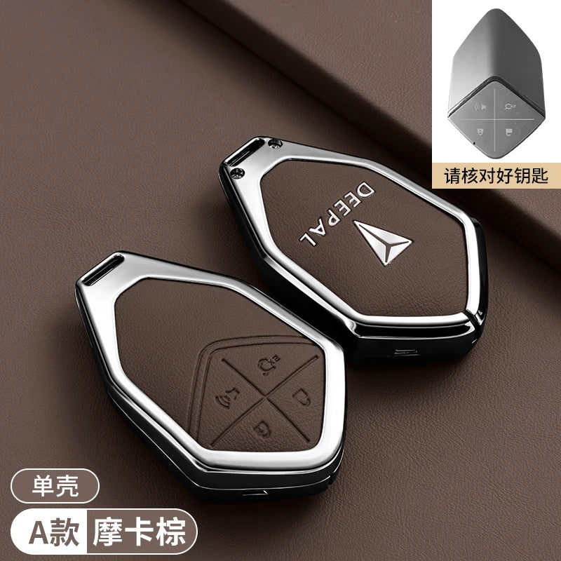 Car Key Case Bag For Changan Deepal S7 S07 SL03 S05 G318 2024 2025 Keychain Protective Cover Smart Remote Key Protection Shell