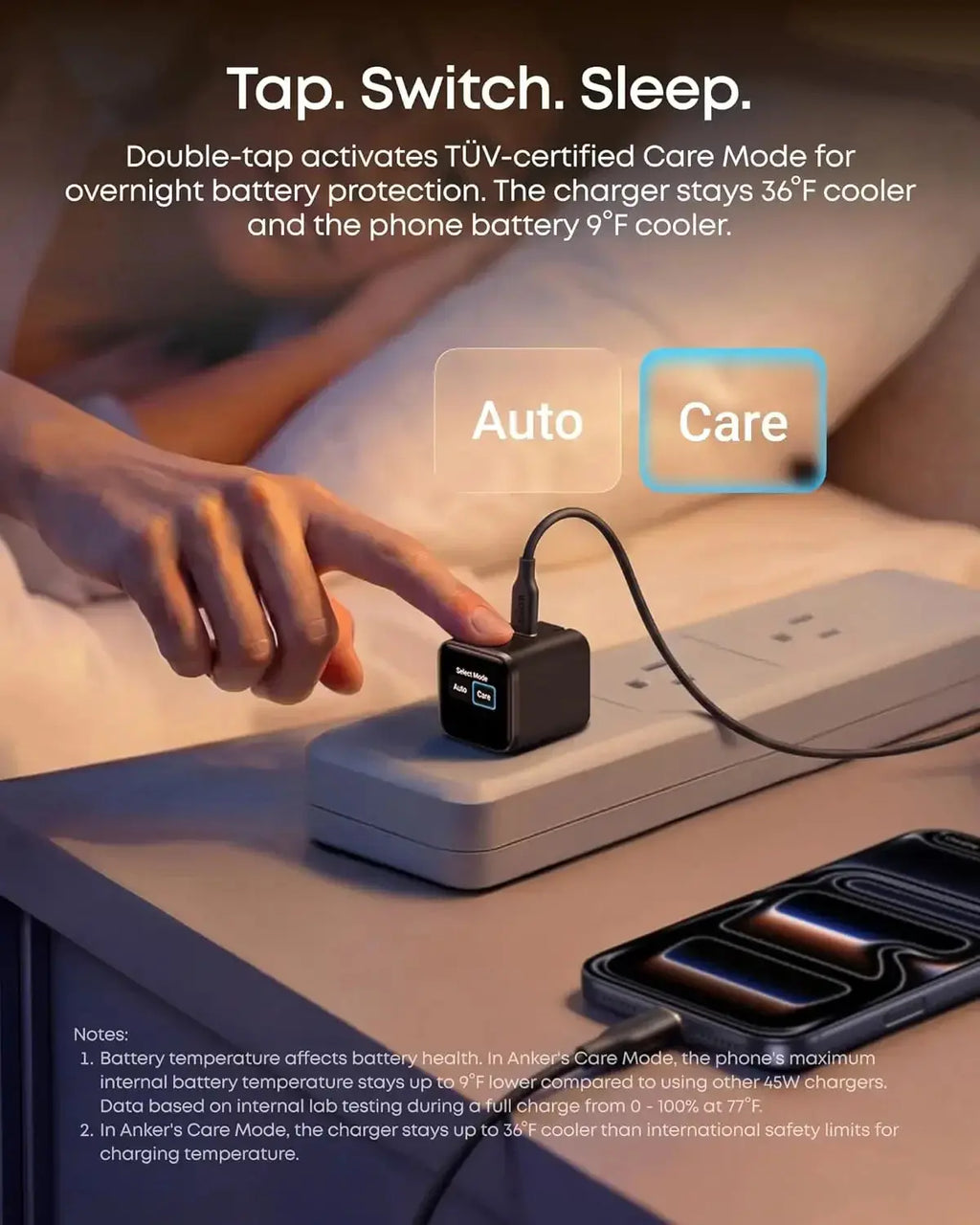 ANKER New Original A121D Nano Smart 45W Wall Charger Fast Charging Foldable USB C Phone Charger Screen Display for iPhone 17 Car Mobile World