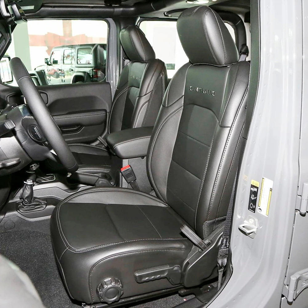 For Jeep Gladiator JT 2019 2020 2021 2022 2023 2024 2025 Vegan Nappa Leather Custom Car Seat Covers Set Protector Accessories CM World