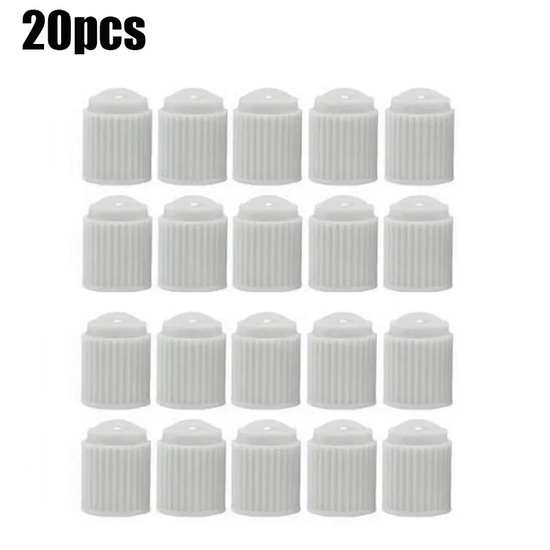 20Pcs Car Tire Tyre Valve Caps with O Rubber Ring Dust Covers Plastic Black Grey Red Stem Valve Caps for Cars Motorcycles Bike CM World