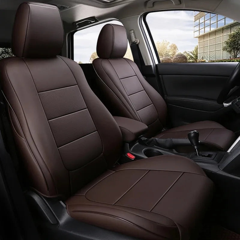For Mazda 3 6 CX-5 CX-30 Custom Fit Car Seat Covers Accessories Full Covered Top Quality Leather Full Set 2 Rows 5 Seat CM World