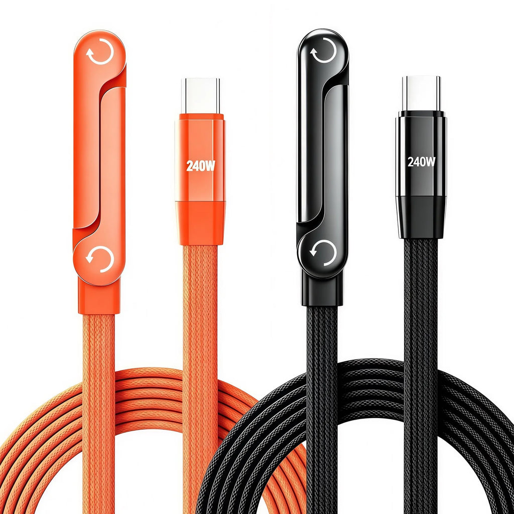 1.5m Type-C Cable Foldable Mobile Phone Holder 240W Fast Charging Data Cable Multifunction Phone Charge Bracket Dual PD Cable