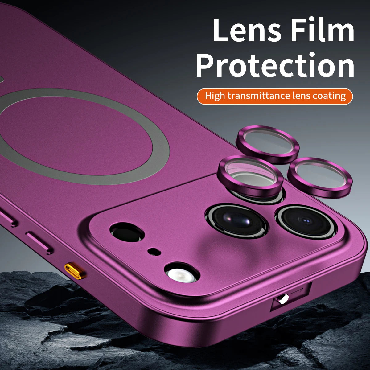 Buckle Type Metal Phone Case For Iphone 13 14 15 16 17 18 Pro Max Aluminum Frame Magnetic Phone Cover For Magsafe PC Back Panel