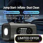 8-in-1 Vehicle Emergency Jump Starter Tire Inflator LED Light Portable Car Power Bank
