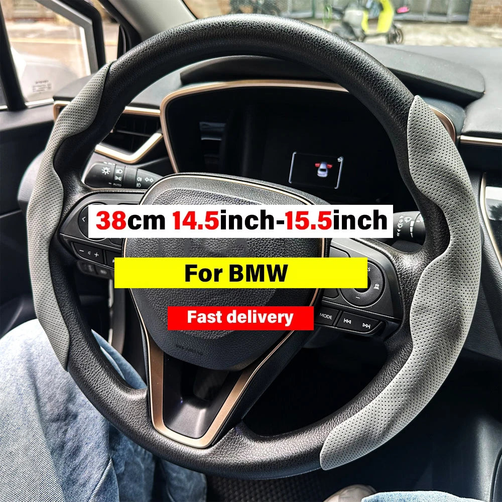 Non-Slip Car Steering Wheel Cover Carbon Fiber Booster Cover Auto Interior Accessories For BMW F10 G30 E92 G20 E46 E90 X3 X5 E53 CM World