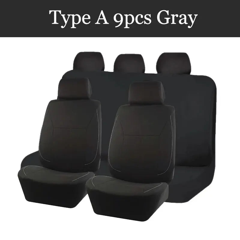 AUTOKING 4pcs/9pcs  Universal Polyester Car Seat Cover Set Car Accessories Interior Fit For Most Car, Truck, SUV, or Van CM World