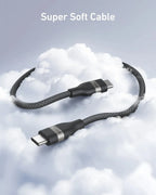 Anker A82E2 USB-C to USB-C Cable (3 ft / 6 ft, 240W, Upcycled-Braided)Fast Charging Type C Charger for iPhone 17/17Pro/17 Air