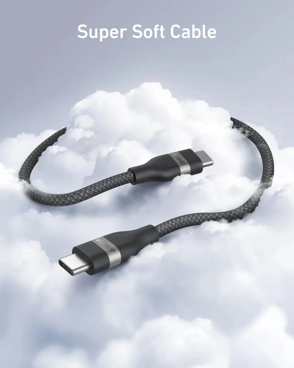 Anker A82E2 USB-C to USB-C Cable (3 ft / 6 ft, 240W, Upcycled-Braided)Fast Charging Type C Charger for iPhone 17/17Pro/17 Air