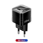 KUULAA 35W GaN Charger Type C USB C PD Fast Charging For iPhone 17 16 15 14 13 12 11 Pro Max For iPad Pro Air iPad Huwei Xiaomi Car Mobile World