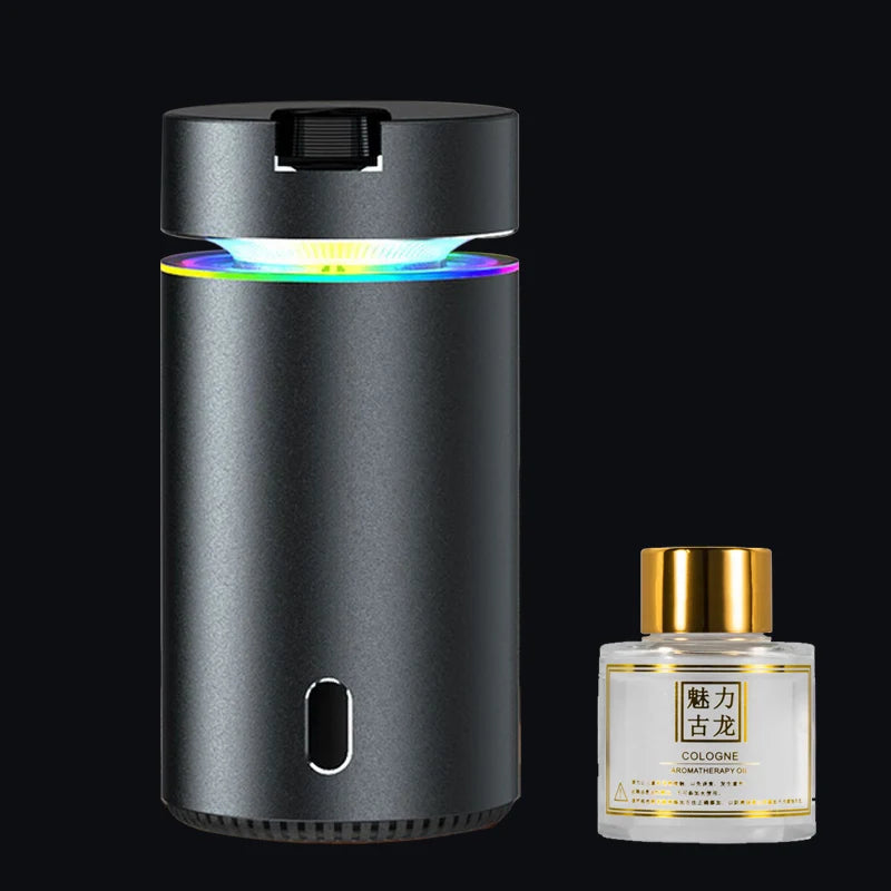 Smart Car Aroma Diffuser with Ambient LED & 4 Modes, 500mAh Auto-Sensing Nano Spray, Air Purifier & Humidifier for Home/Vehicle