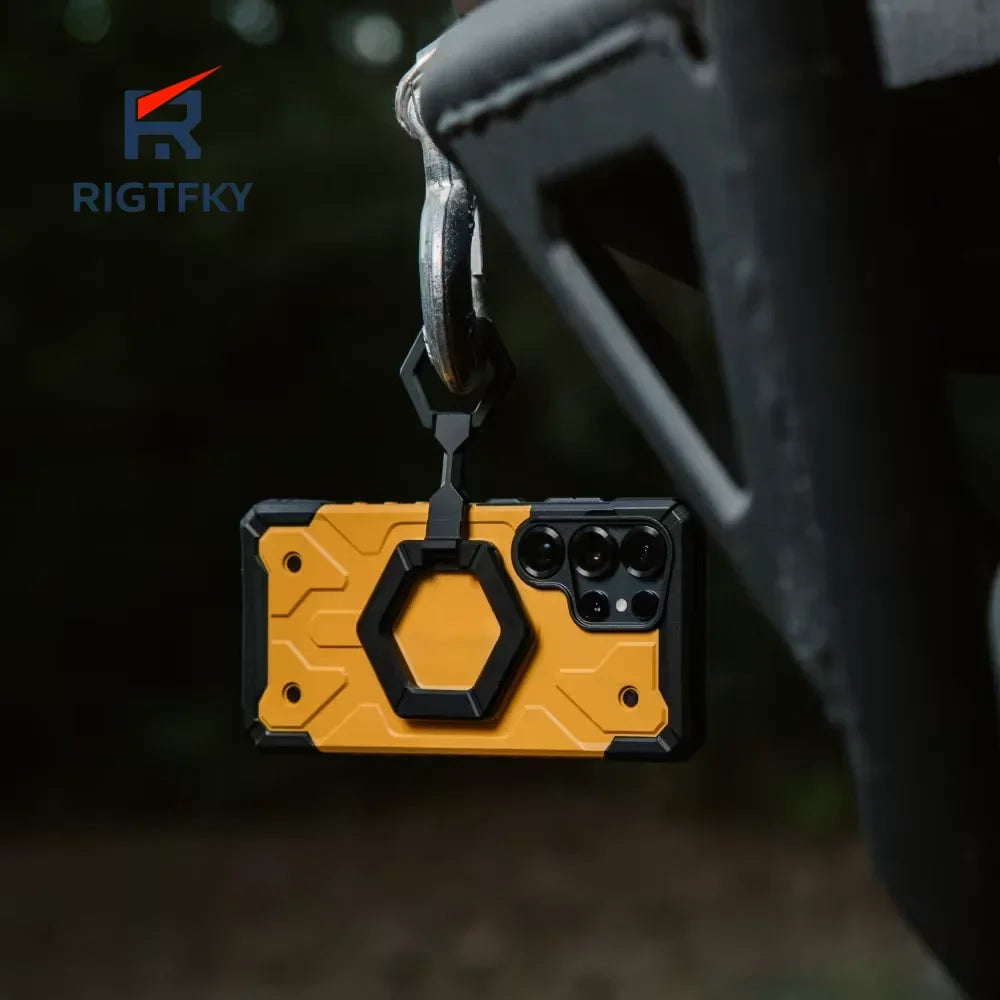 Military Heavy Duty Shockproof Armor Phone Case For Samsung Galaxy S26 Ultra S25 S24 S23 Plus Magnetic Rugged Cover With Bracket