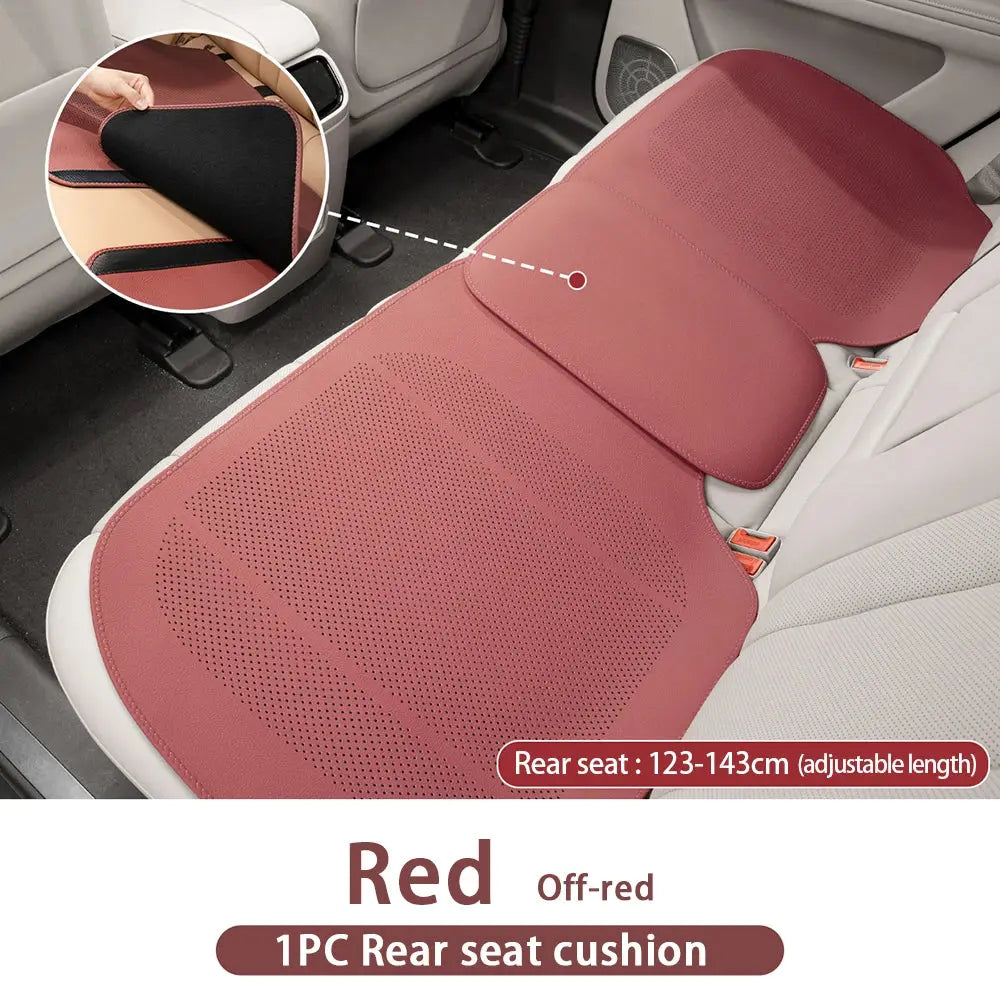 Universal Car Seat Cushion Leather Breathable Hole Summer Car Interior Car Seat Cover Four Seasons Automotive Parts Car Mobile World