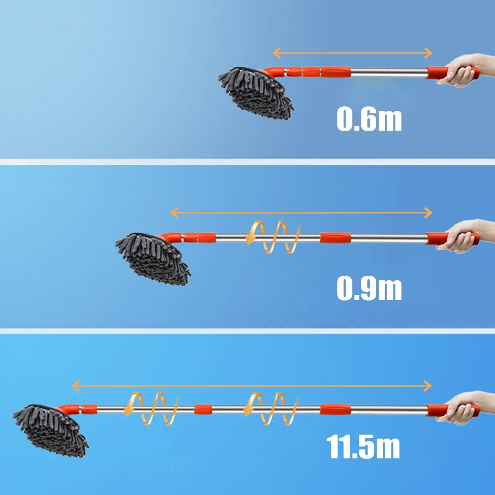 Chenille Foam Car Cleaning Brush – Extendable Handle for Roof, Glass & Body, Gentle on Clear Coat & Paint