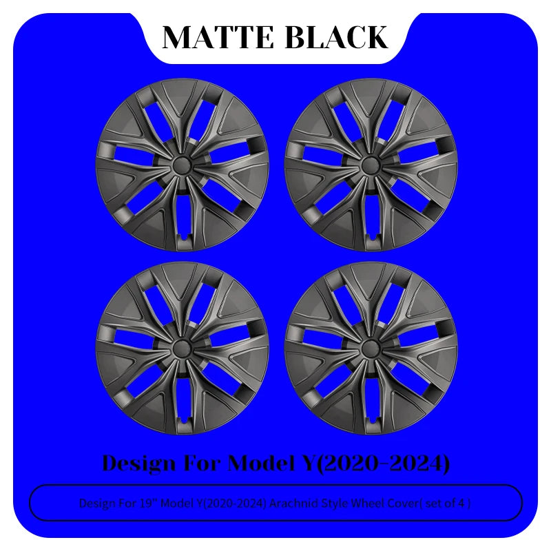 TSLLUG 4PCS Wheel Hub Caps For Tesla Model Y 19" Gemini Light Wheels 2020-2024 19 Inch 38th Arachnid Style Car Wheel Hubcap