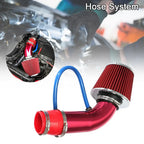 1Set 3" Cold Air Intake Filter Induction Kit Pipe Power Flow Hose System