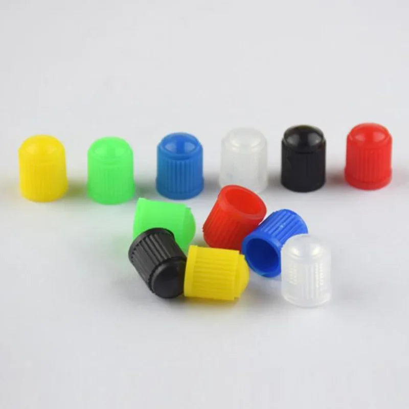 20Pcs Car Tire Tyre Valve Caps with O Rubber Ring Dust Covers Plastic Black Grey Red Stem Valve Caps for Cars Motorcycles Bike CM World