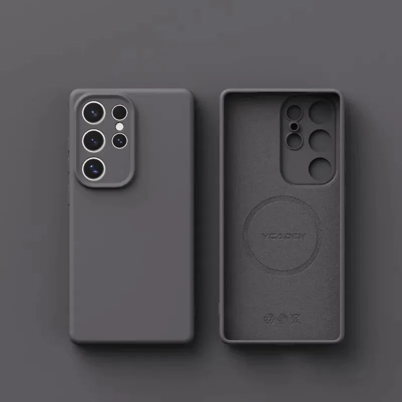Original Liquid Silicone Magnetic Phone Case For Samsung Galaxy S26 S25 S24 S23 S 26 Ultra Plus Cases Wireless Charge Soft Cover Car Mobile World