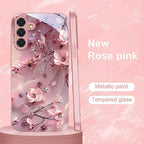 Lotus Flowers Glass Phone Case For Samsung S26 Ultra S25 S24 S23 Plus A57 5G A56 A55 A54 A53 A37 A36 A17 A26 A25 A24 Cases Cover