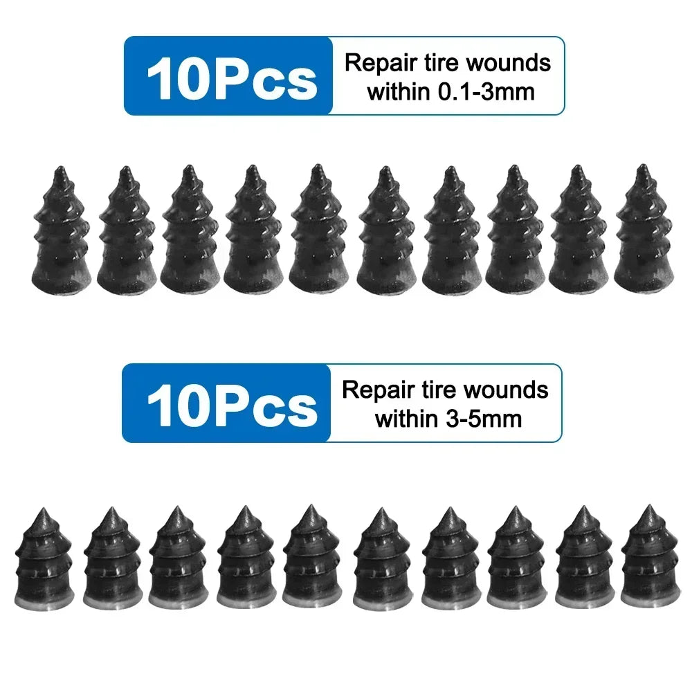 Tire Puncture Repair Nails Rubber Metal Nail for Car Motorcycle Scooter Bike Tyre Repair Tool Auto Tire Accessories