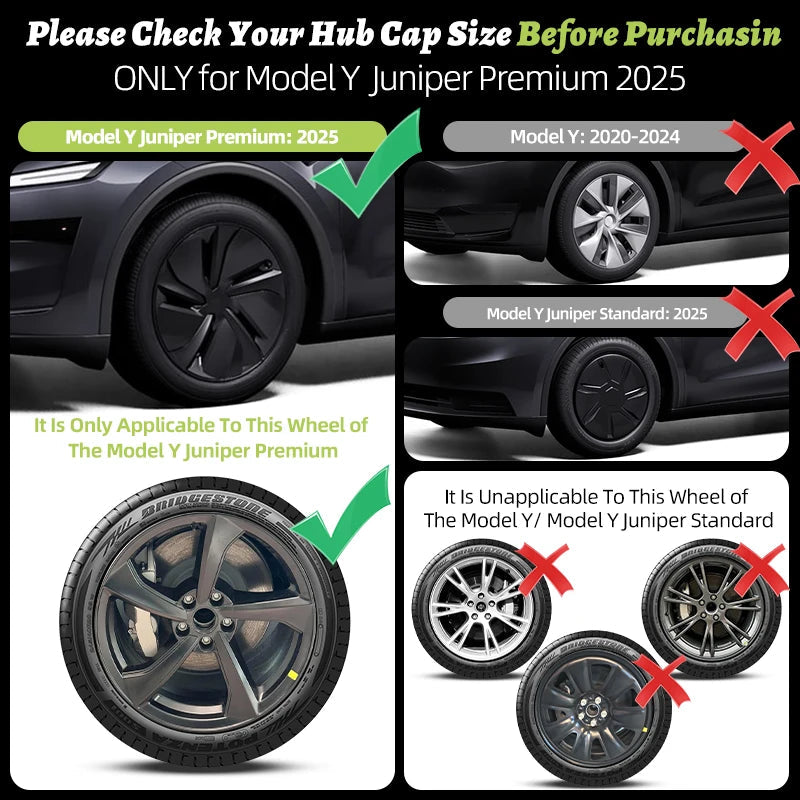 4PCS 19inch Wheel Cap for Model Y Juniper 2025-2026 Arachnid Car Performance Cap Automobile Wheel Cap Design for Tesla Hubcaps CM World