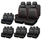 Universal PU Leather Car Seat Covers Simple Style Breathable 5 Seat Car Seat Cover, Auto Chair Protector Interior Accessories